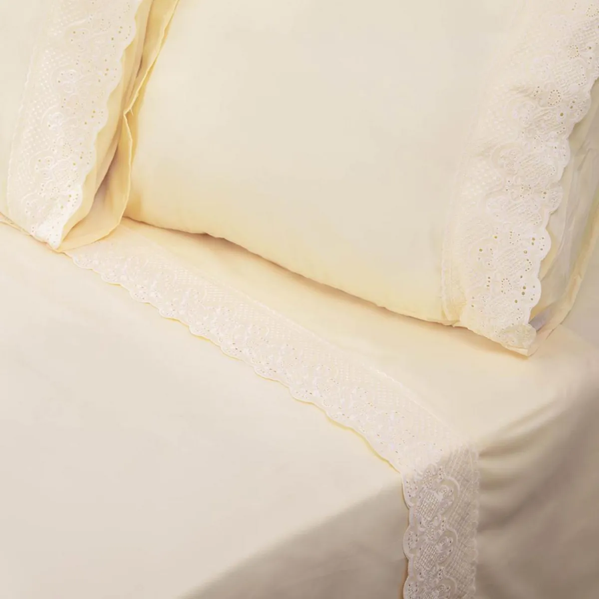 DORAL - Juego de Sábanas Broderie Santorini