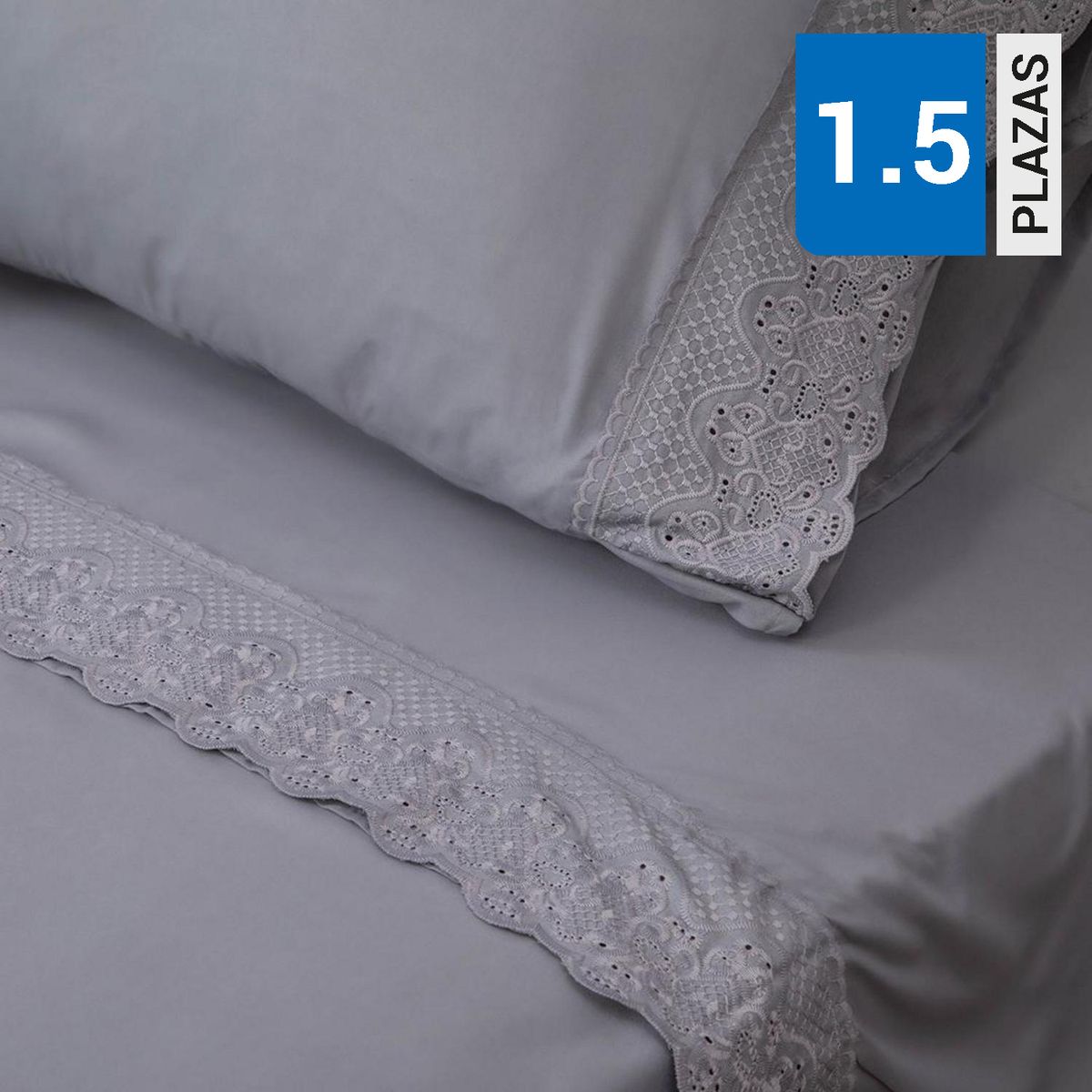 DORAL - Juego de Sábanas Broderie Santorini