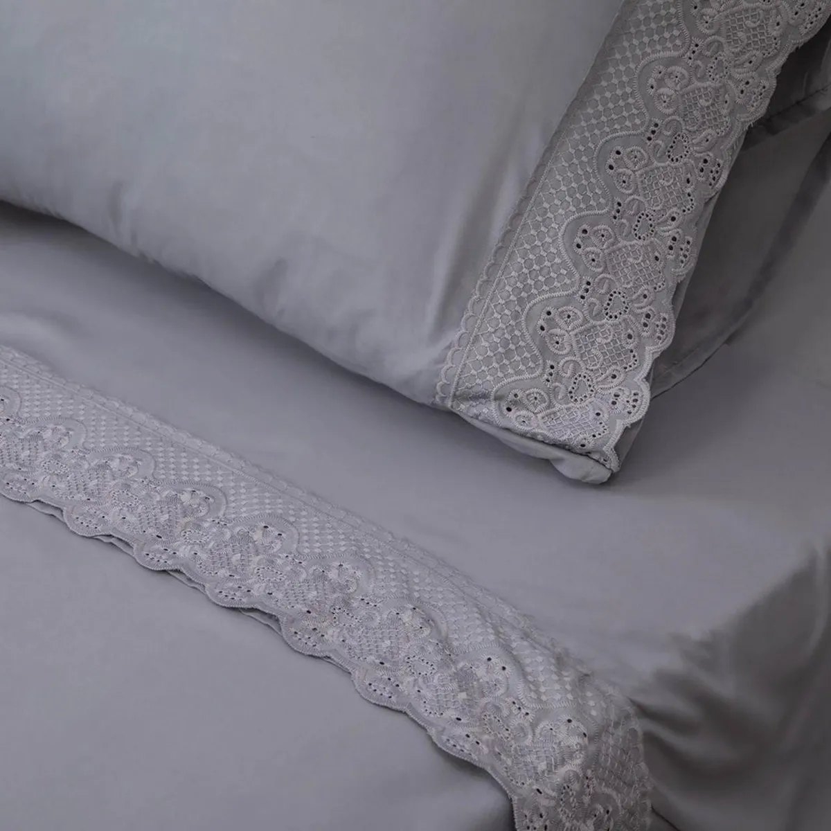 DORAL - Juego de Sábanas Broderie Santorini