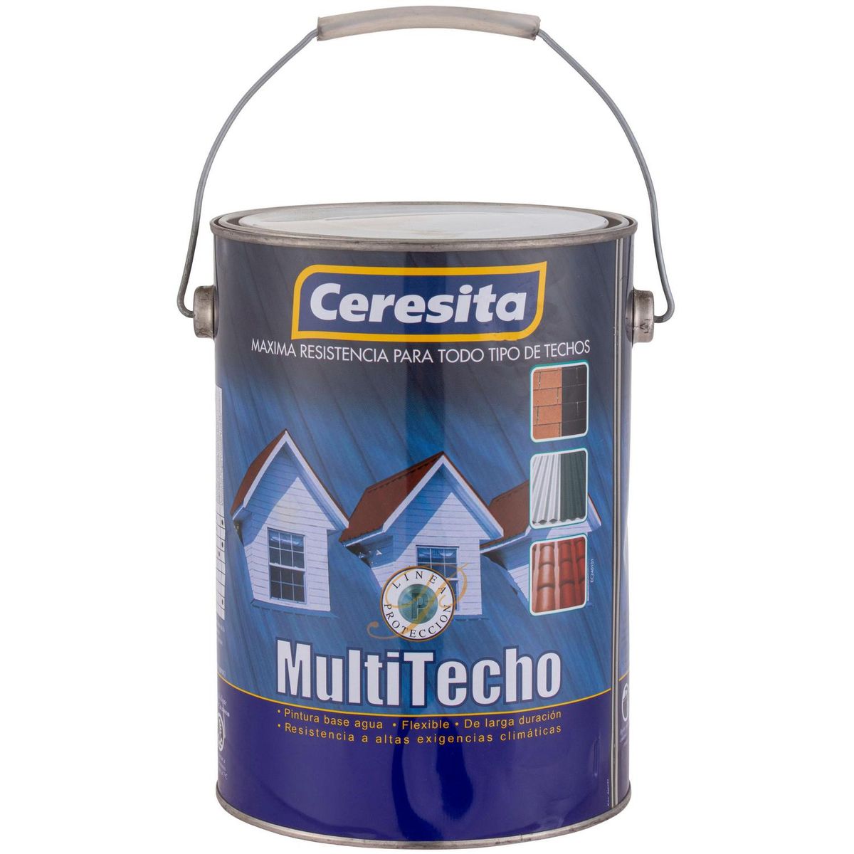 CERESITA - Pintura Multitechos Base Agua Lata 1 galón(es) Semibrillante Negro