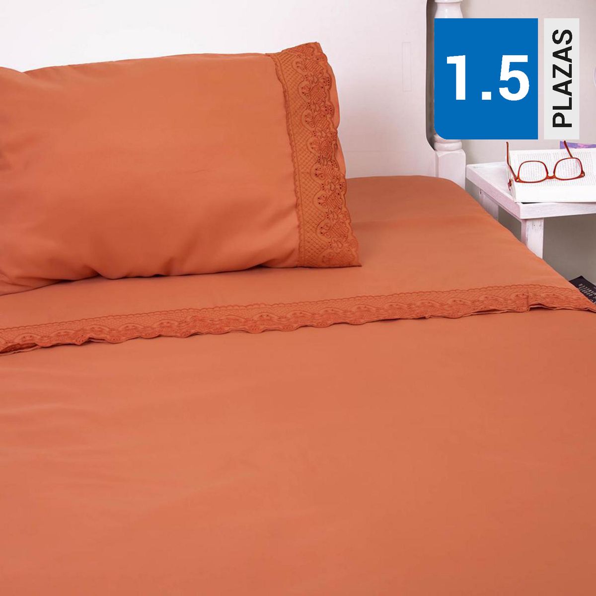 DORAL - Juego de Sábanas Broderie Santorini