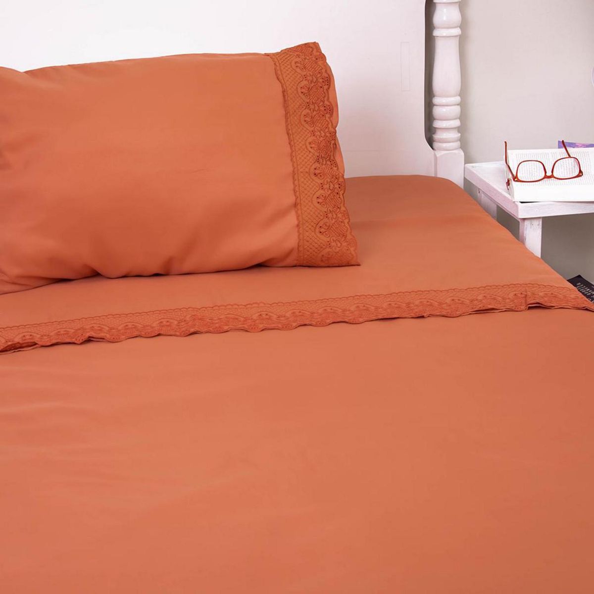 DORAL - Juego de Sábanas Broderie Santorini