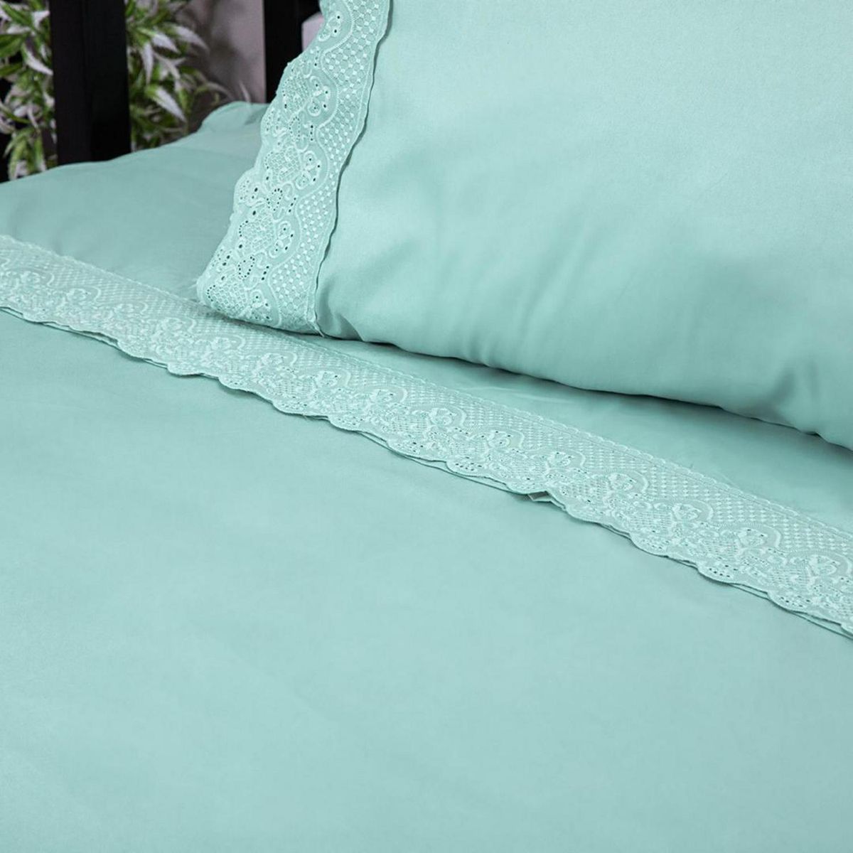 DORAL - Juego de Sábanas Broderie Santorini