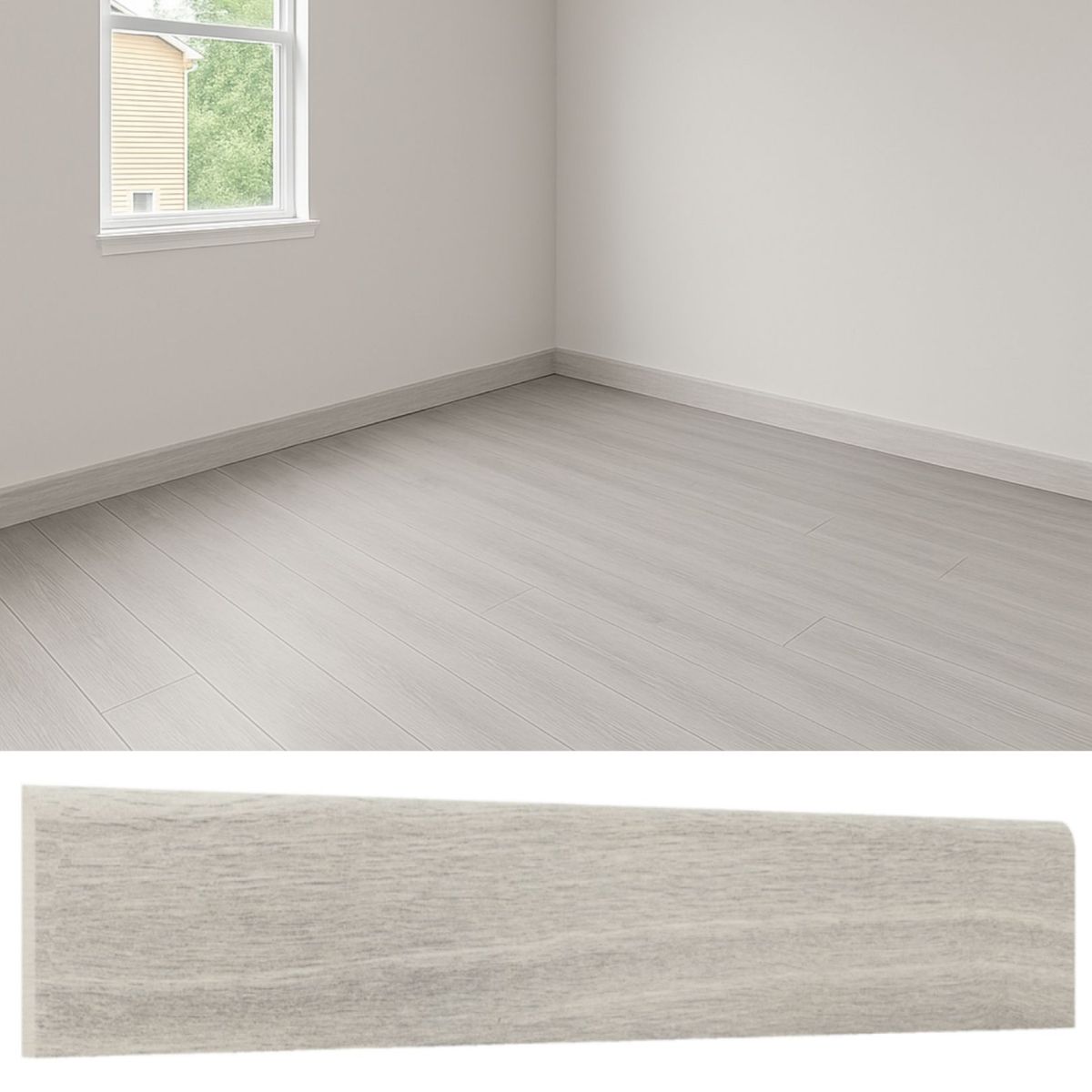 MERCURY - Guardapolvo 8x45 Cerámica Madera Gris