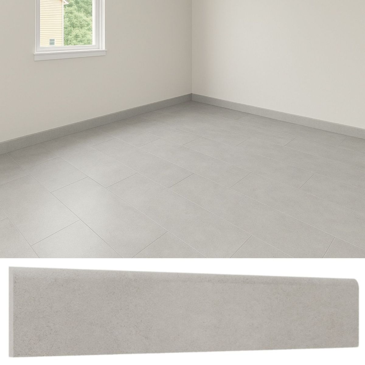 MERCURY - Guardapolvo 8x45 Cerámica Cemento Silver