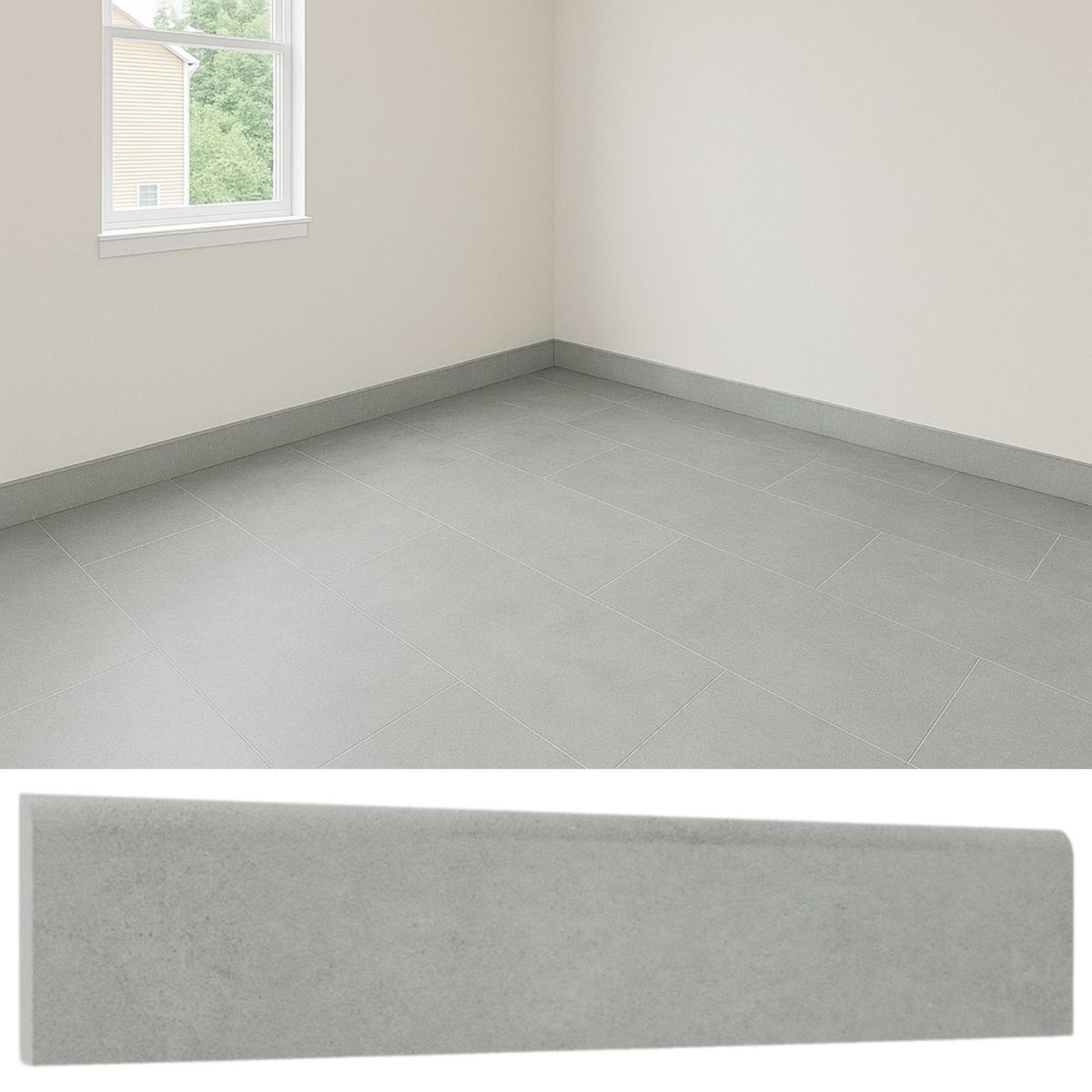 MERCURY - Guardapolvo 8x45 Cerámica Cemento Grey