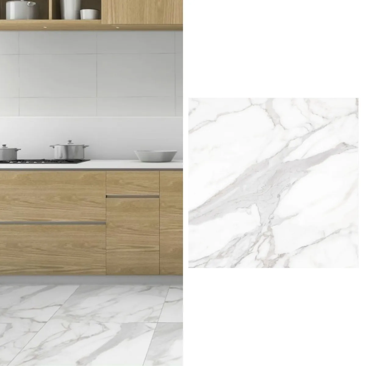 EMBRAMACO - Cerámica 60x60 cm Calacata Gris 2.58 m2