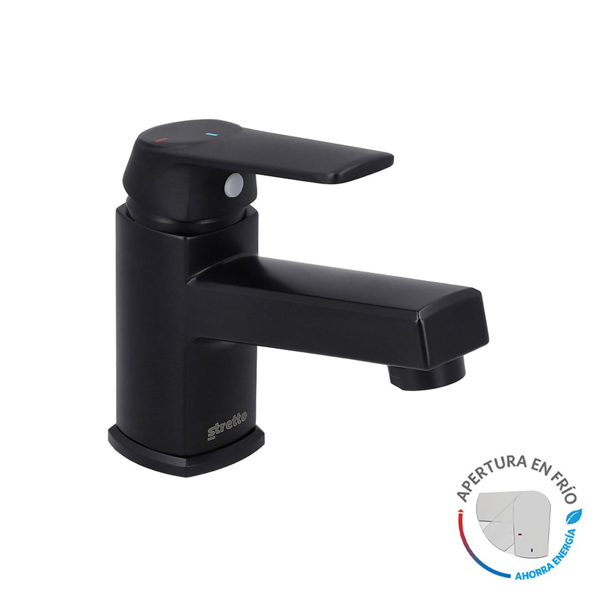 STRETTO - Monomando Lavamanos Modena Eco Negro