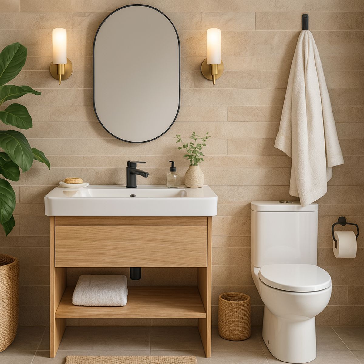 STRETTO - Monomando Lavamanos Modena Eco Negro