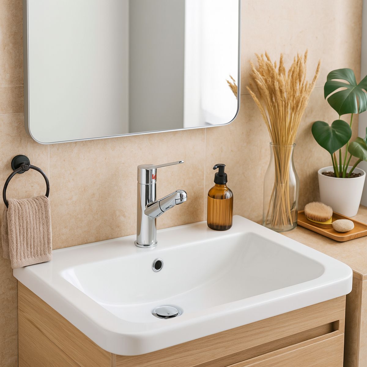 STRETTO - Monomando Lavatorio Brescia Cromado