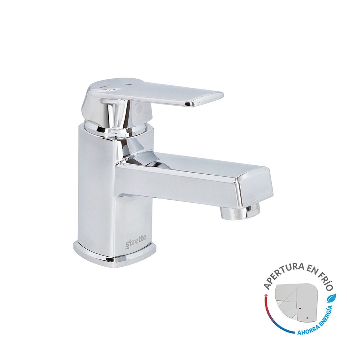 STRETTO - Monomando Lavamanos Modena Eco Cromado