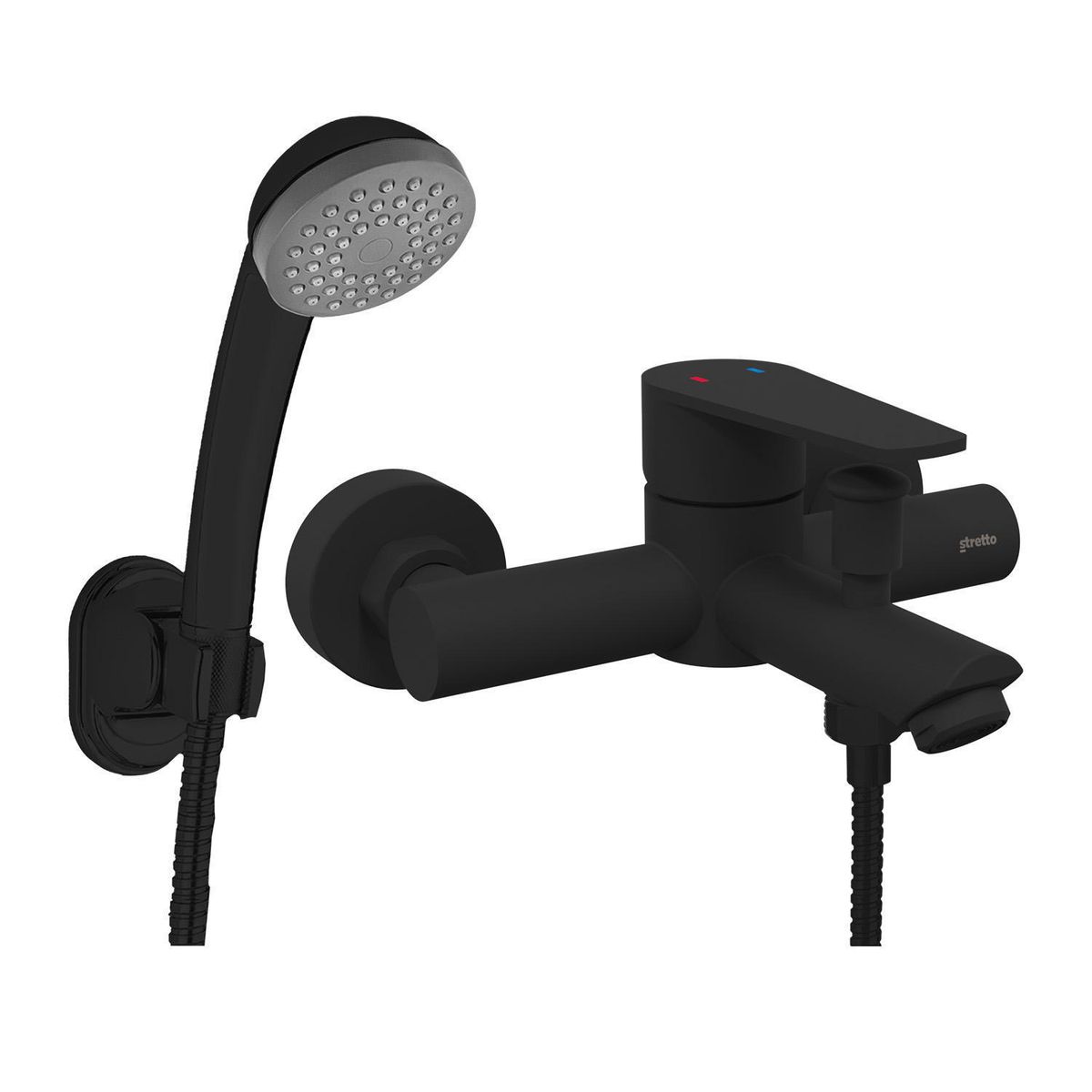 STRETTO - Monomando Tina Ducha Verceli Negro