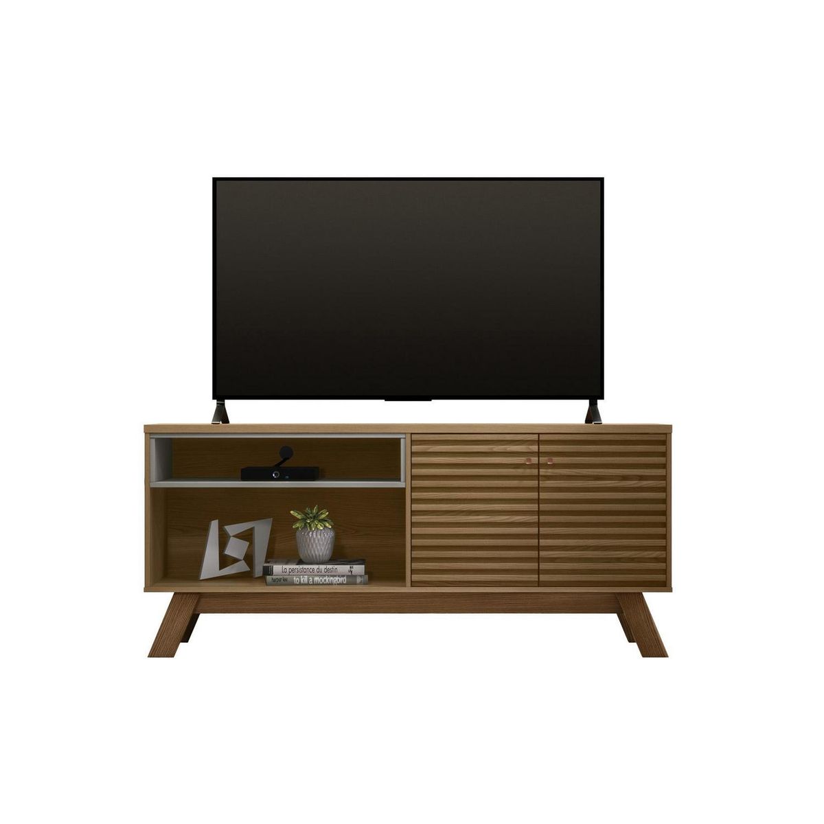 HOME MOBILI - Rack TV Dubai Nogal 65 " 160x71x36 cm