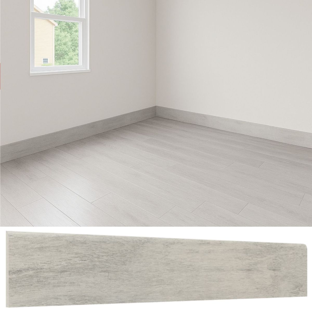 MERCURY - Guardapolvo 10X60 Porcelanato Madera Silver