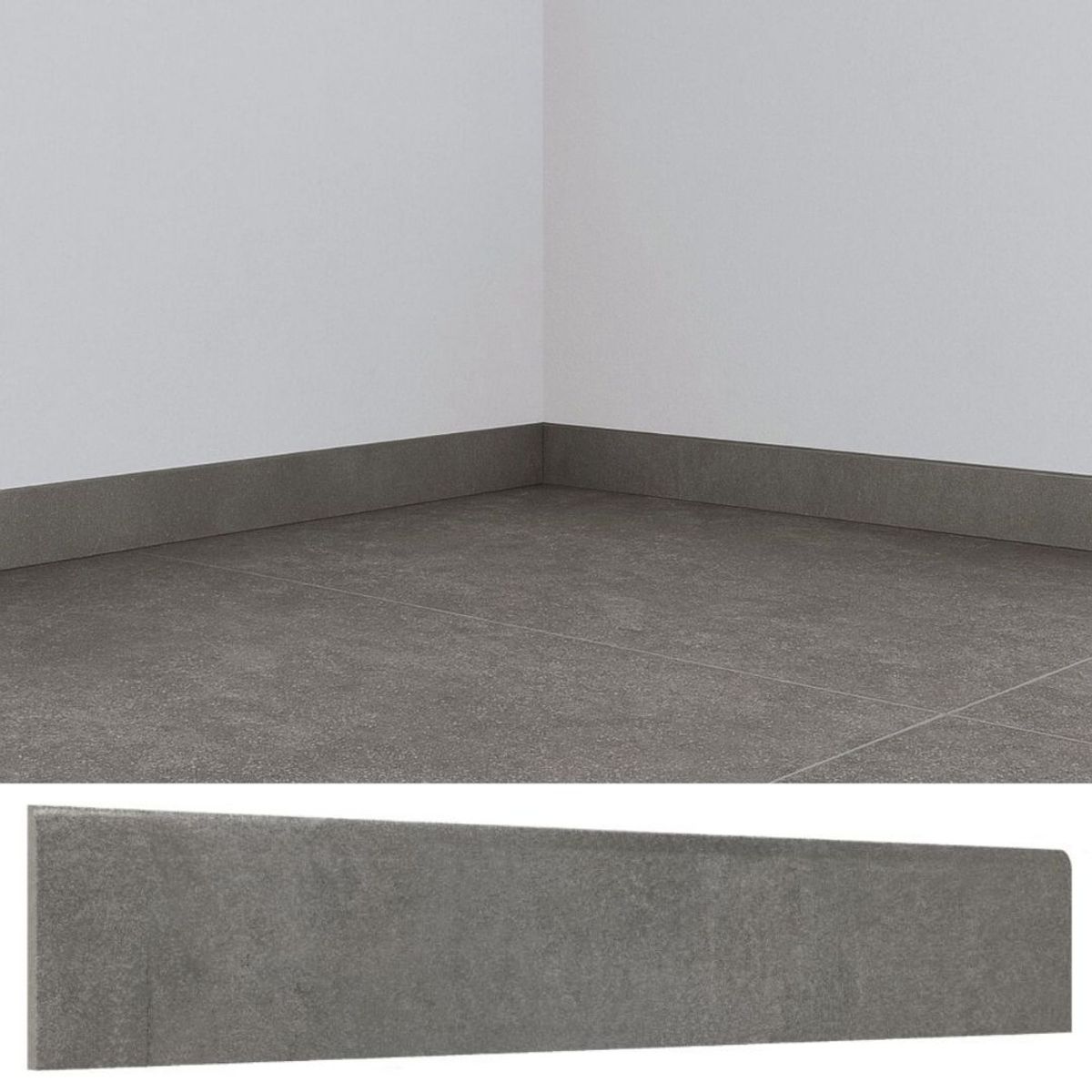 MERCURY - Guardapolvo 10X60 Porcelanato Cemento Grafito