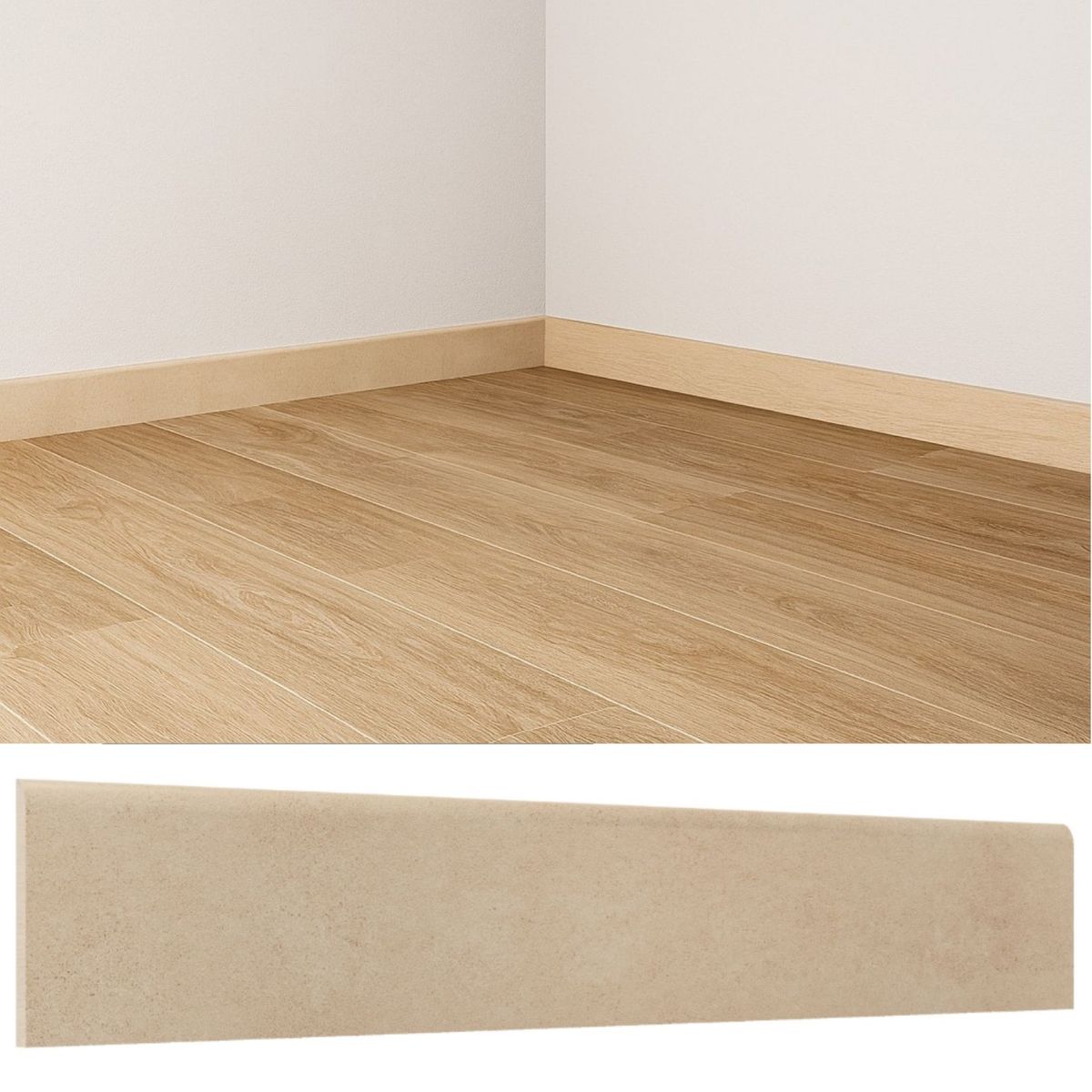 MERCURY - Guardapolvo 10X60 Porcelanato Cemento Arena