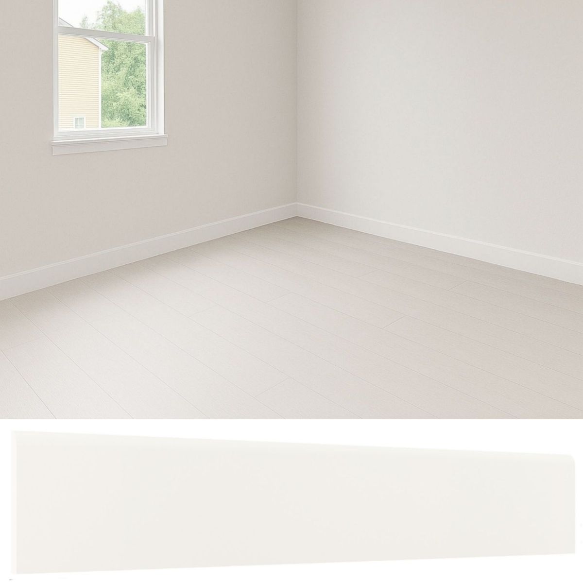 MERCURY - Guardapolvo 10X60 Porcelanato Blanco Mate