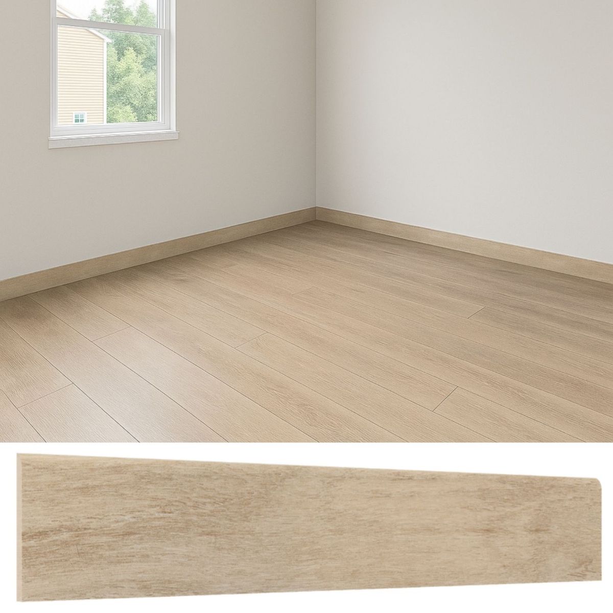 MERCURY - Guardapolvo 10X60 Porcelanato Madera Haya