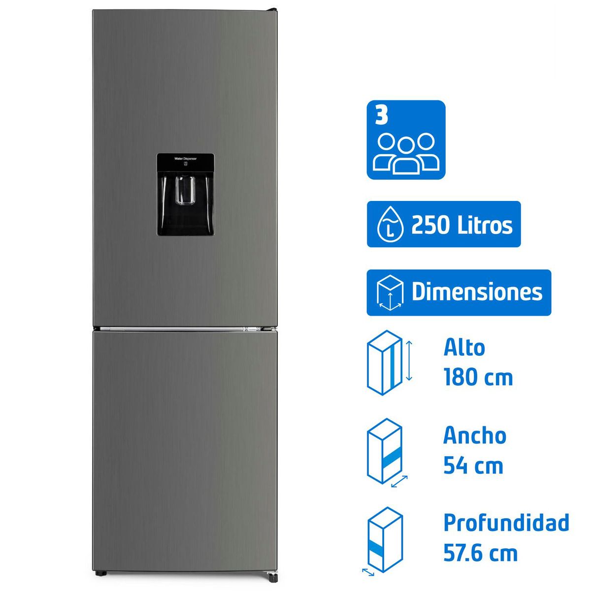 LIBERO - Refrigerador Bottom Freezer No Frost 250 Litros LRB-281NFIW