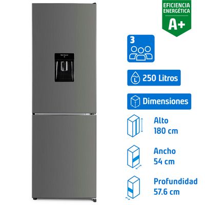 Imagen 2 del producto Refrigerador Bottom Freezer No Frost 250 Litros LRB-281NFIW