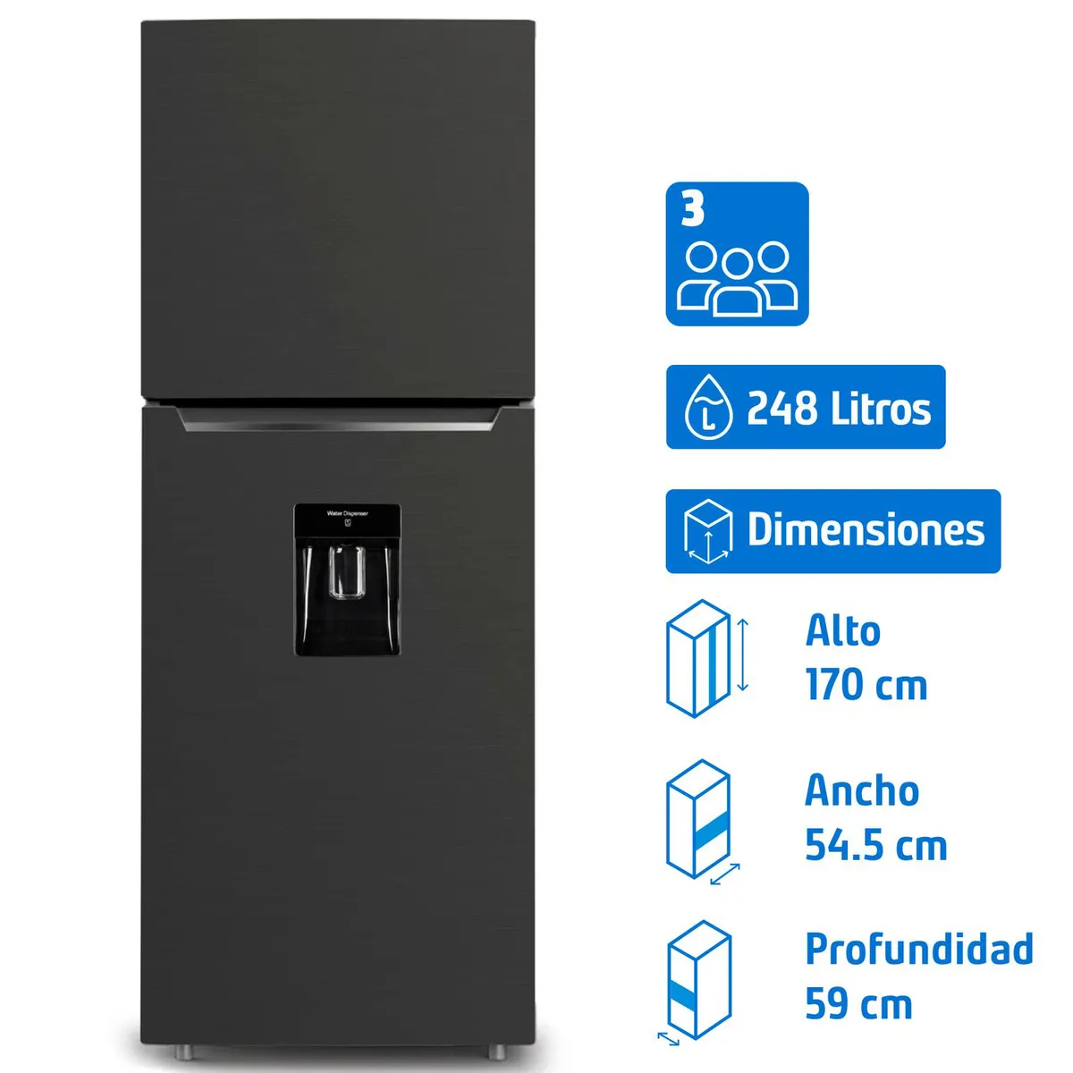 LIBERO - Refrigerador Top Freezer No Frost 248 Litros LRT-265NFNW