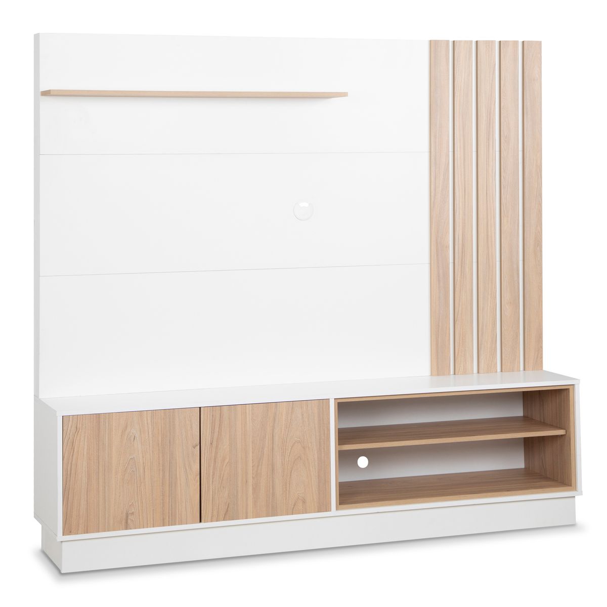 CIC - Panel TV Kahlo Blanco Nogal 65 " 180x170x40 cm