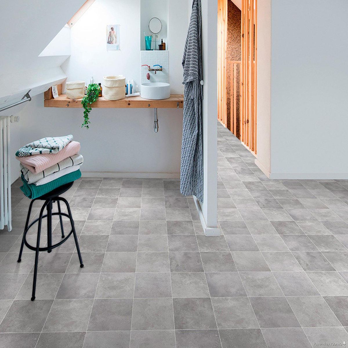 DIB - Piso Vinílico en Rollo 2 mm 2x5 m Esteem Gris 10 m2