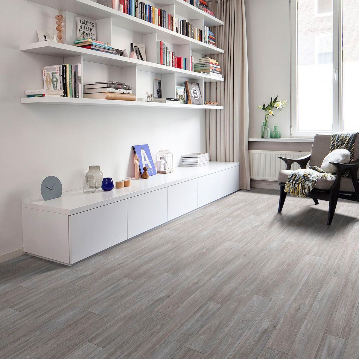 DIB - Piso Vinílico en Rollo 2 mm 2x5 m Harmony Gris 10 m2