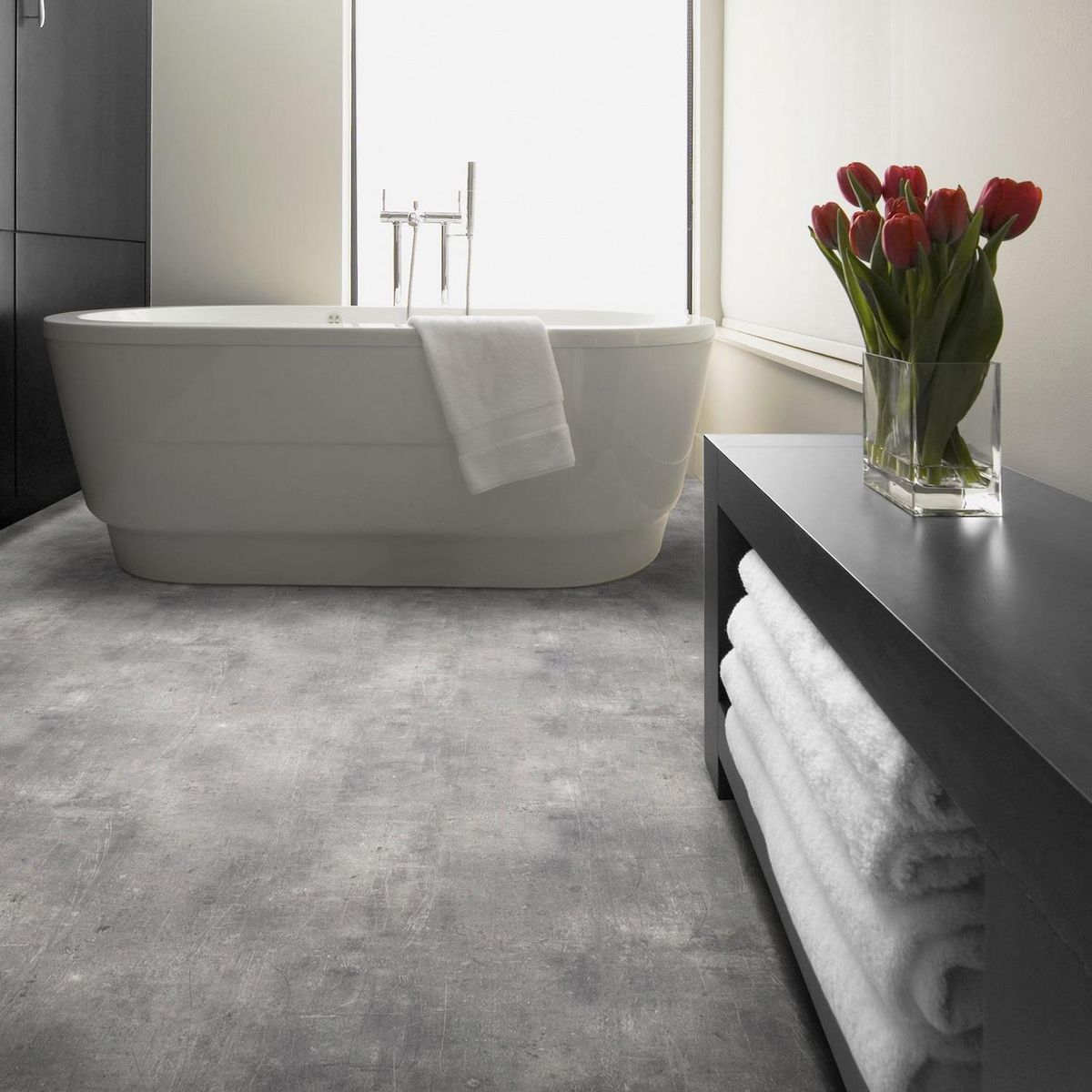 DIB - Piso Vinílico en Rollo 2 mm 2x30 m Esteem Gris 60 m2