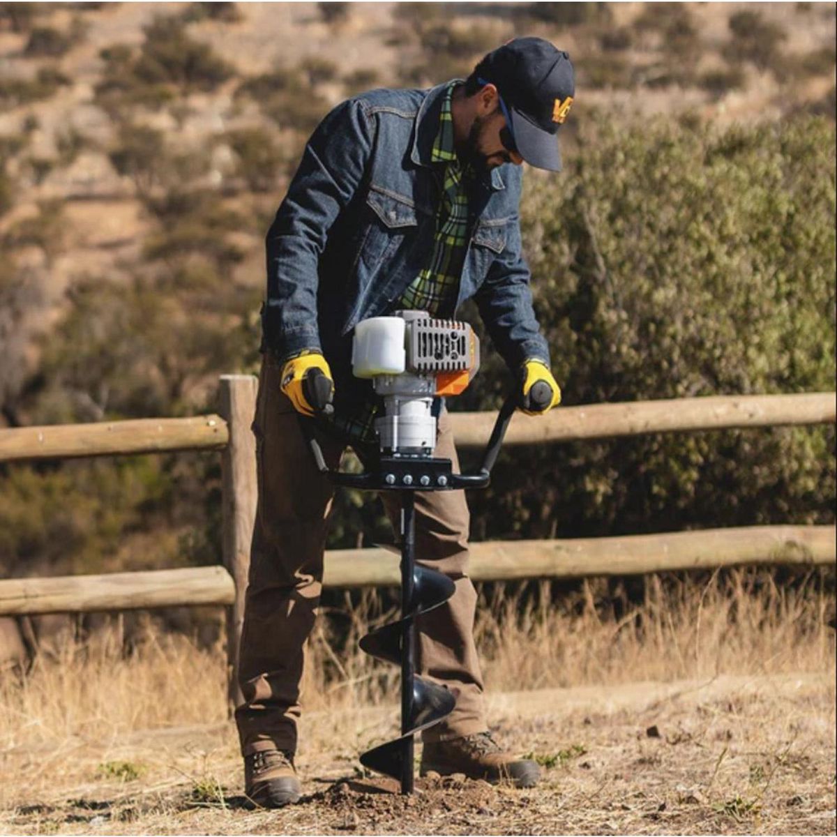 VAN BEEK - Ahoyadora Barreno Motor 52. 7 Cc Broca 15 Cm Jardín