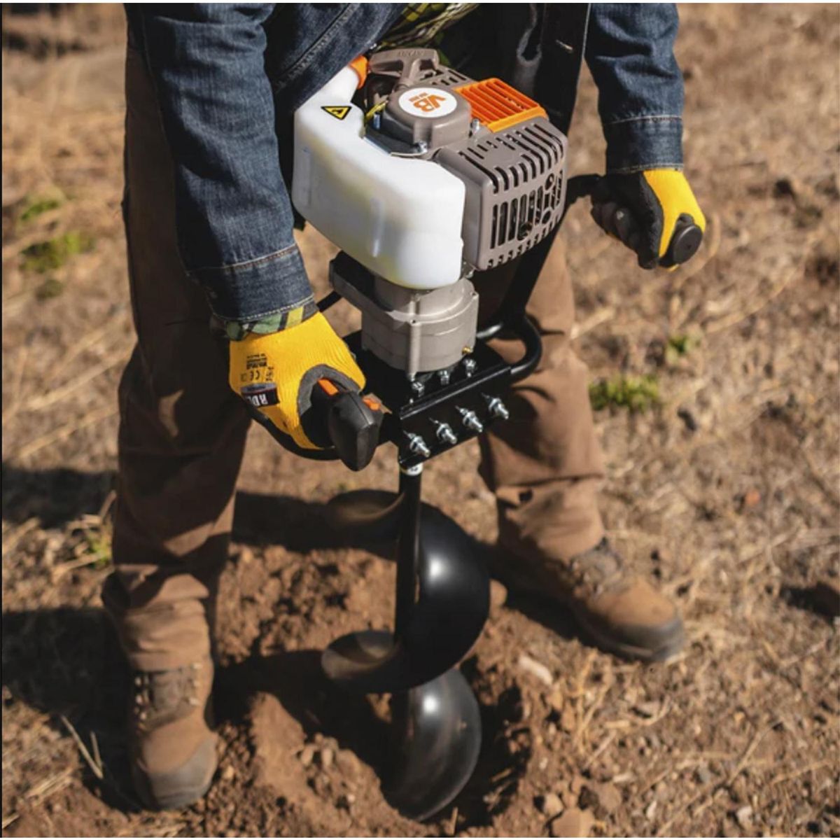 VAN BEEK - Ahoyadora Barreno Motor 52. 7 Cc Broca 20 Cm Jardinería