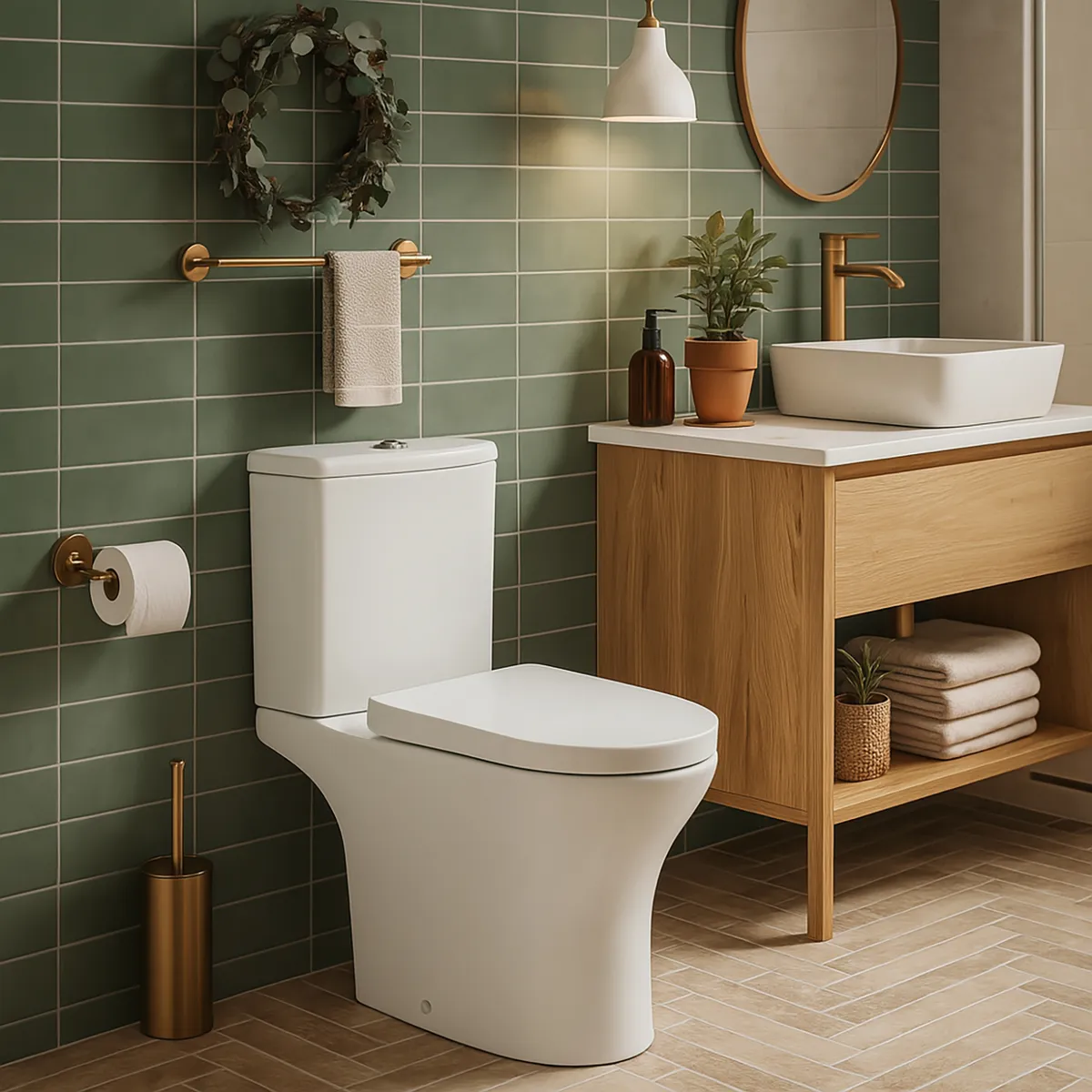 STRETTO - Sanitario Two piece a Piso 20,5 cm 4.8 Litros New Atos Blanco