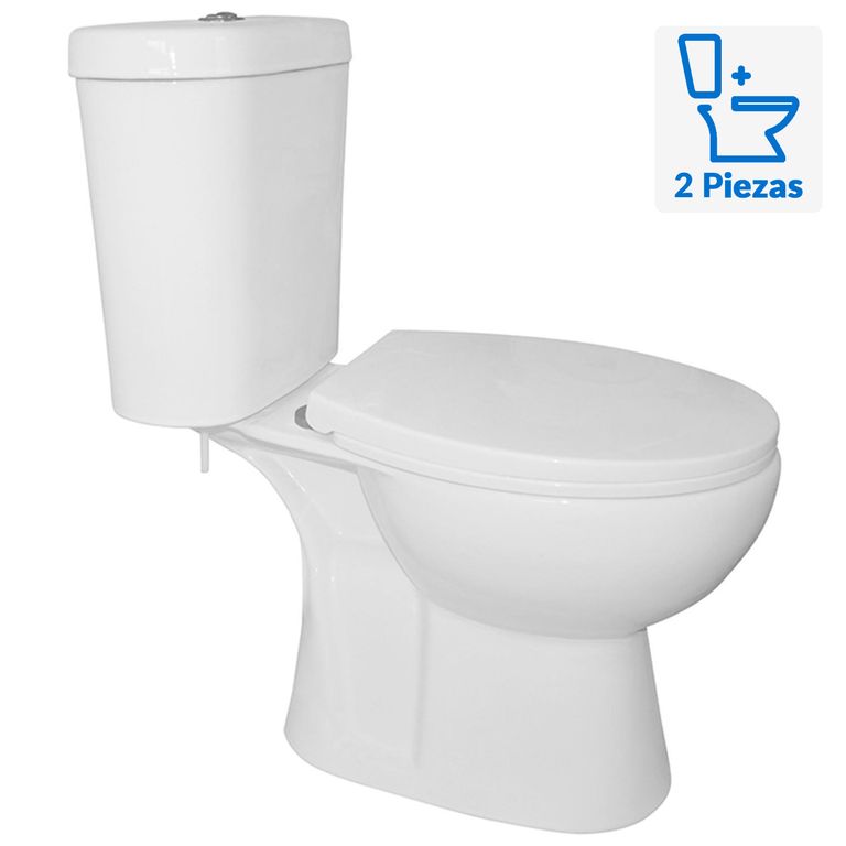 Sanitario Two piece a Piso 20,5 cm 4.8 Litros Aura Plus Blanco
