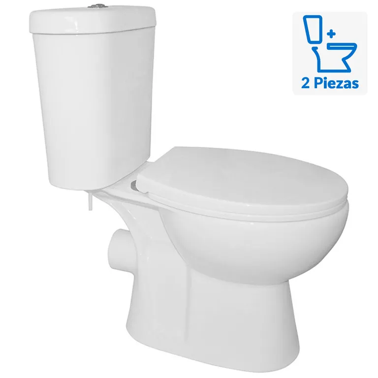 Sanitario Two piece a Muro 18 cm 4.8 Litros Aura Plus Blanco