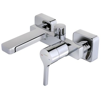 Monomando grifo de bao ducha diseo minimalista con acabado cromado brillante
