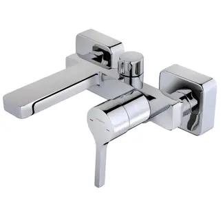 TEKA STROHM - Monomando grifo de baño ducha diseño minimalista con acabado cromado brillante