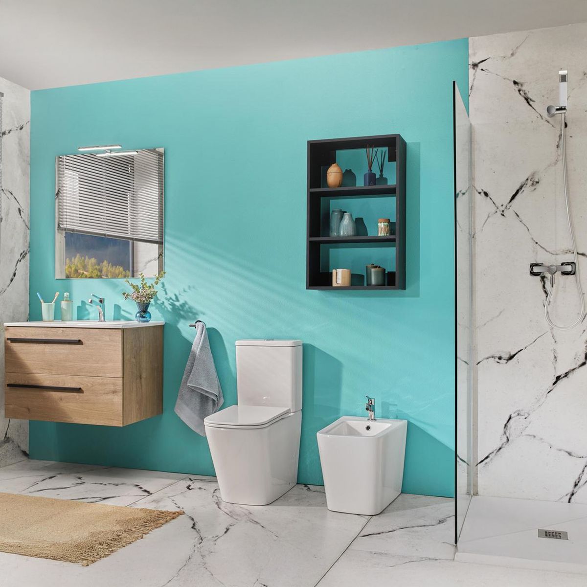 TEKA STROHM - Monomando Grifo de Baño Ducha Dessin Plateado