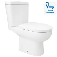 STRETTO - Sanitario Two piece a Muro 18 cm 4.8 Litros New Ares Blanco