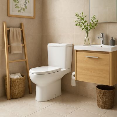 Imagen 2 del producto Sanitario Two piece a Muro 18 cm 4.8 Litros New Ares Blanco