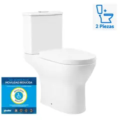 STRETTO - Sanitario Two piece Dual 30,5 cm 4.8 Litros Acros Plus Blanco
