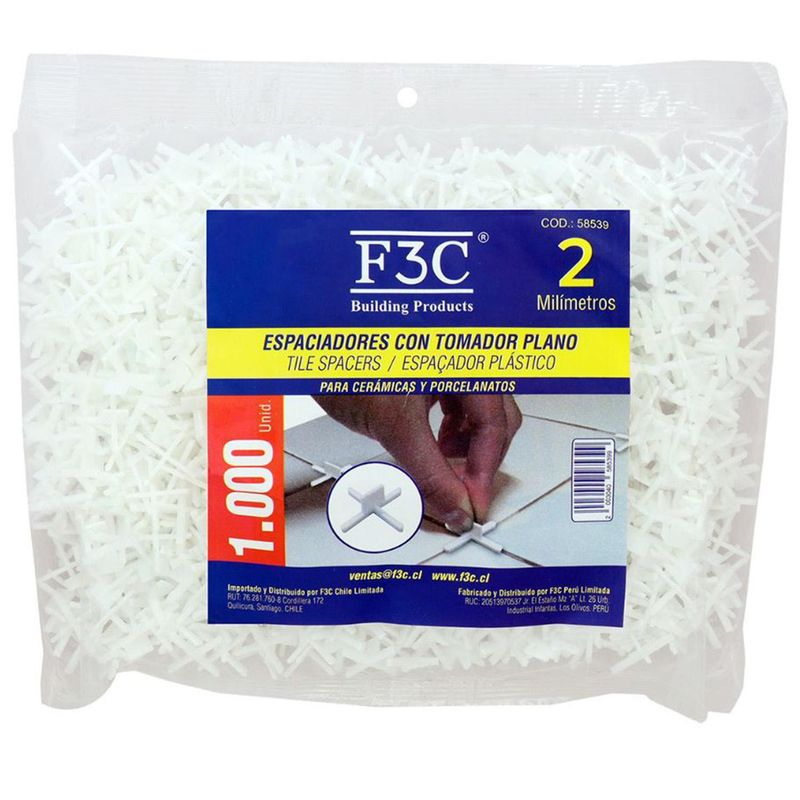 F3C - Espaciador 2mm/bolsa 1000 unidades