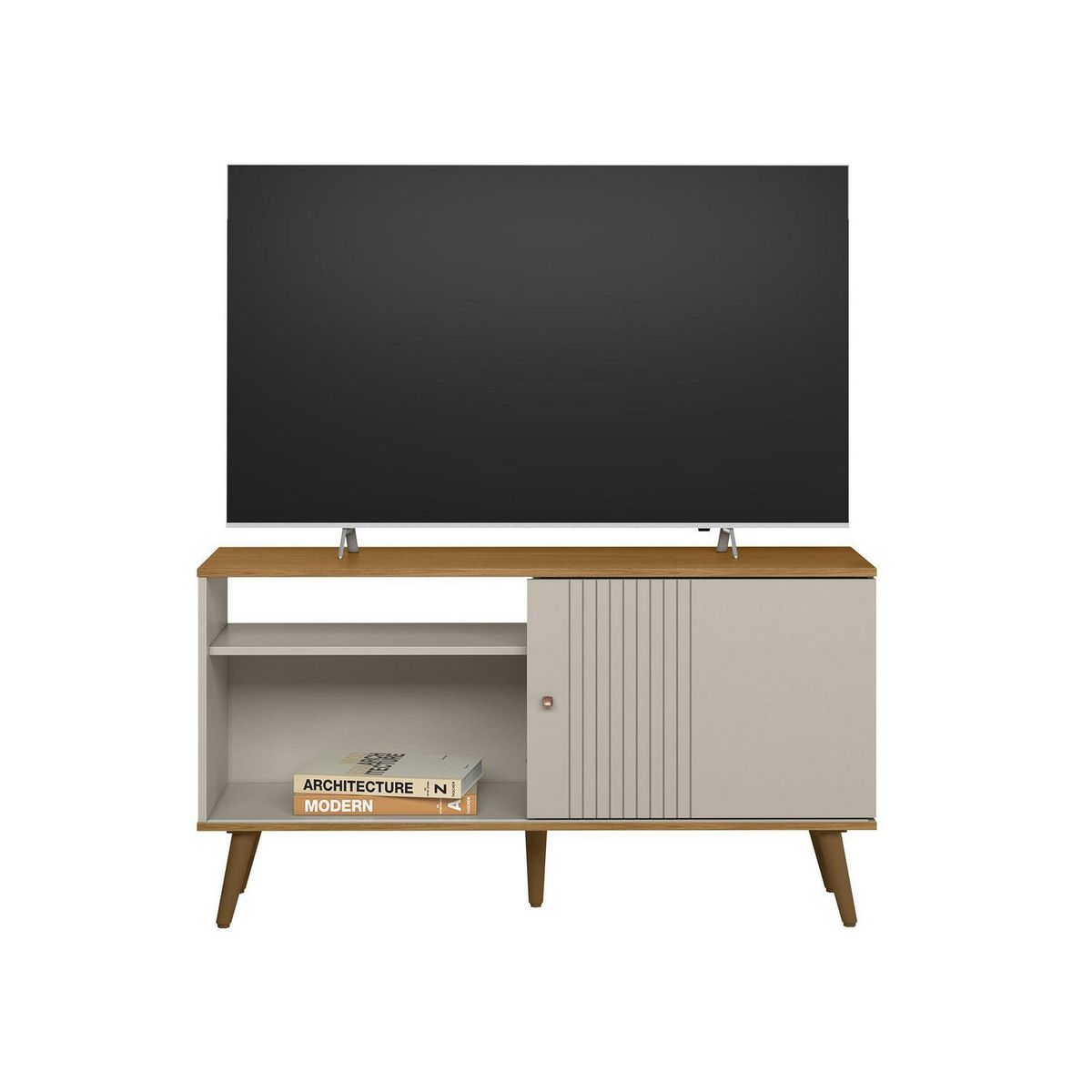 HOME MOBILI - Rack TV Deza Nogal/Blanco 50 " 120x64x36 cm