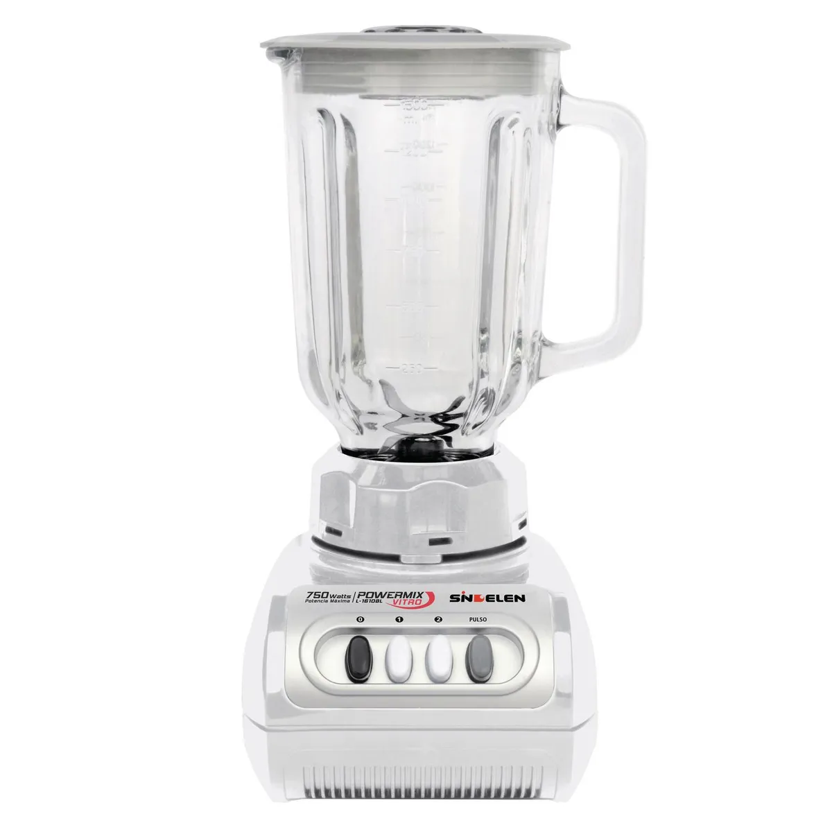 SINDELEN - Licuadora Jarro Vidrio 1.5 Litros Blanco L-1610BL