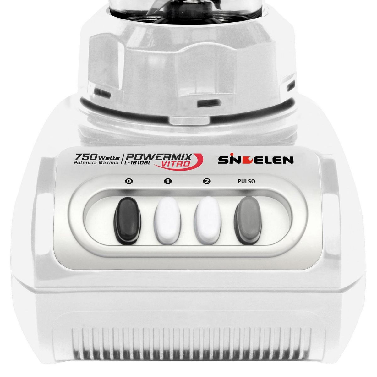 SINDELEN - Licuadora Jarro Vidrio 1.5 Litros Blanco L-1610BL