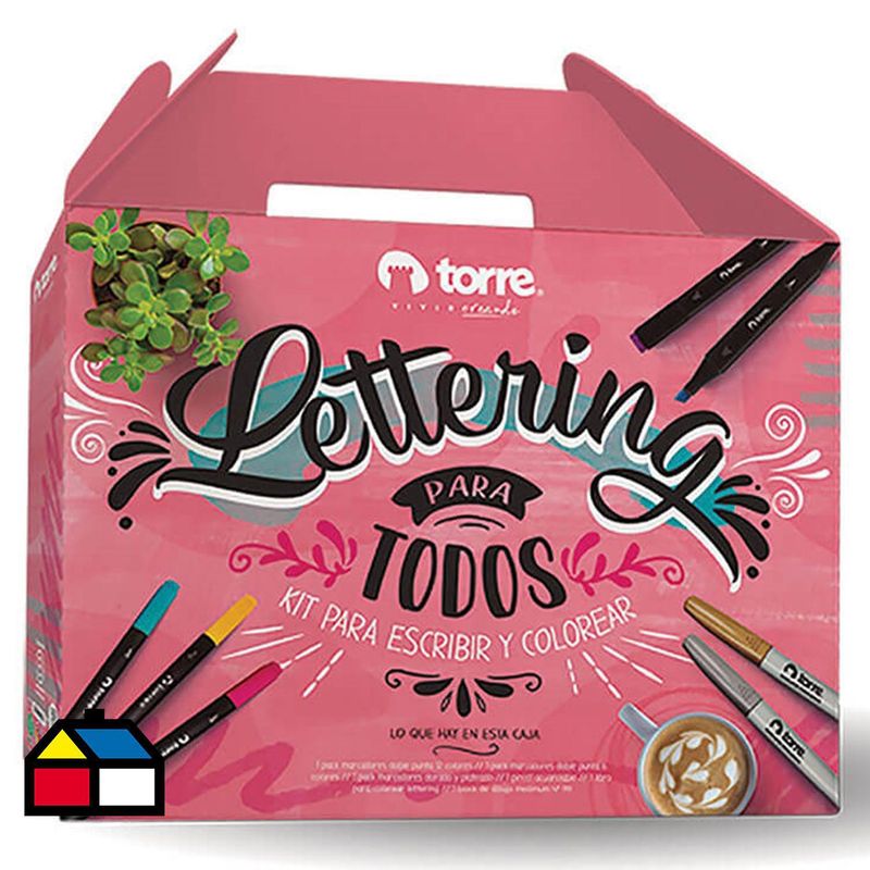 TORRE - Box Lettering kit para escribir y colorear