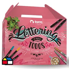 TORRE - Box Lettering kit para escribir y colorear
