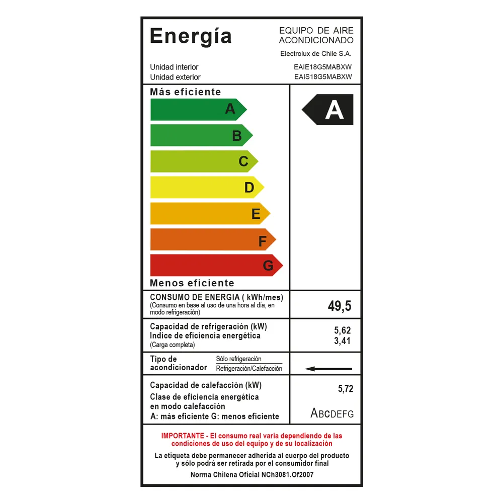 Electrolux Split Inverter 18000 BTU Frío/Calor, foto 16