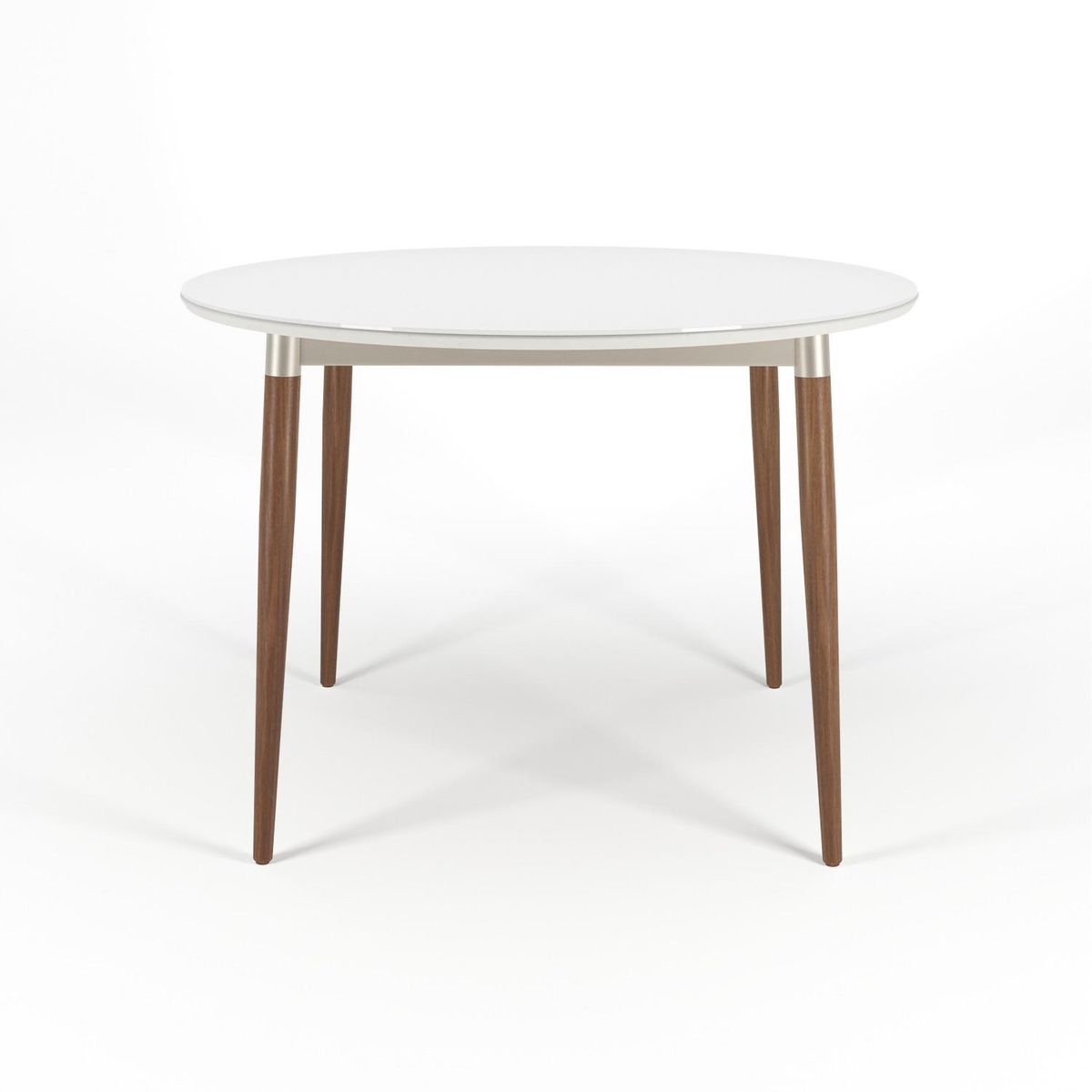 DECOCASA - Juego de Comedor Loren 4 Sillas Mesa Redonda 115x76x115 cm Transparente