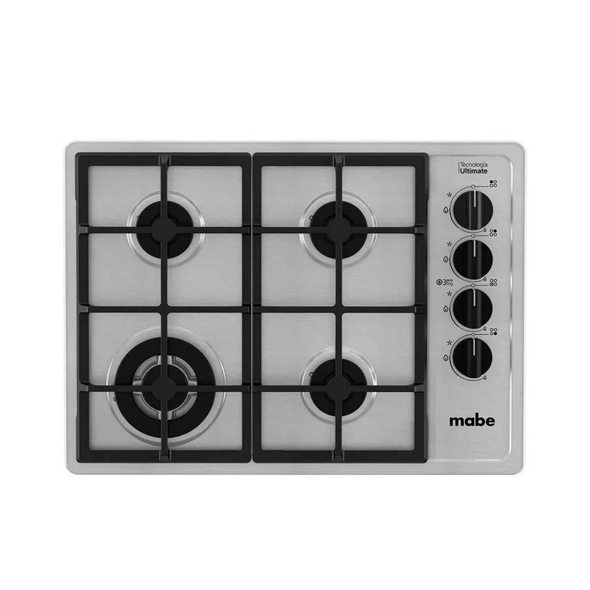MABE - Encimera Gas 4 Platos Inox CMG6044LD-1CL