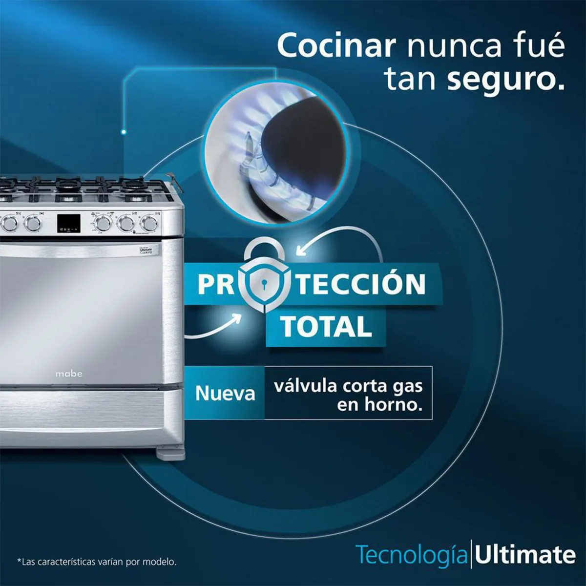 MABE - Encimera Gas 4 Platos Inox CMG6044LD-1CL